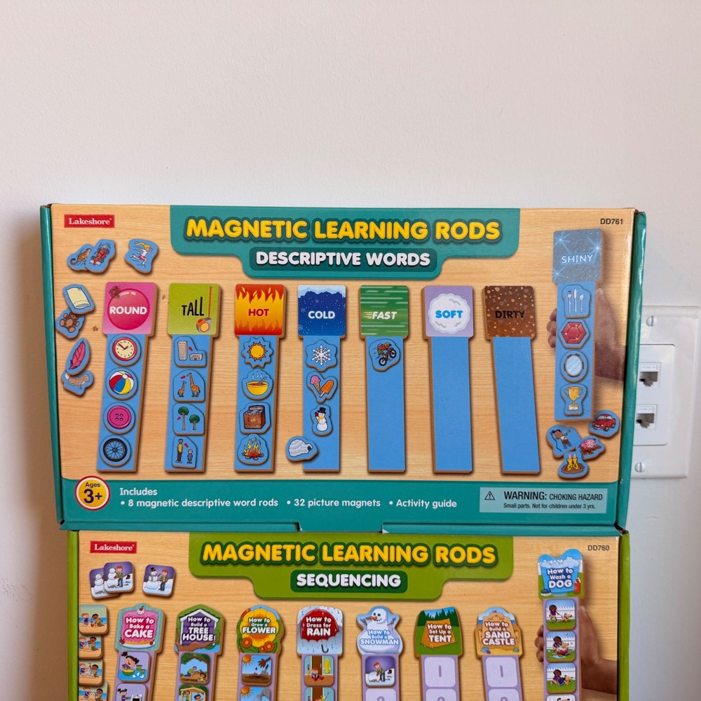 Lakeshore Magnetic Learning Rods Sequence Mixed Homeschool Kids Educational STEM - Picture 2 of 8